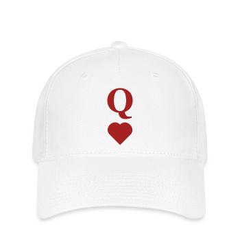 "Queen of Hearts" Chest - Flexfit Cap - white - Front