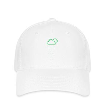 Code de pluie nuageuse - Casquette Flexfit - blanc - Devant