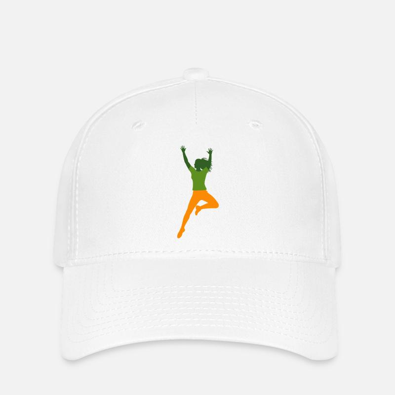 Vive sportive danseuse comme silhouette - Casquette Flexfit - blanc