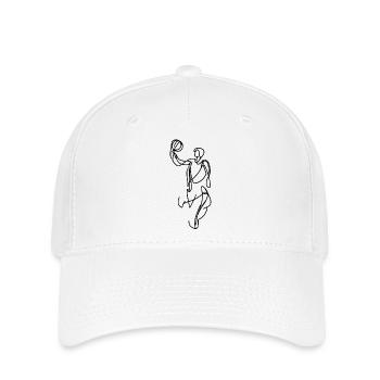Basketball Skizze - Flexfit Cap - Weiß - Vorne