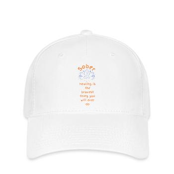 Lotus de guérison courageuse sobriété - Casquette Flexfit - blanc - Devant