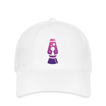 Lampe à lave violette - Casquette Flexfit - blanc - Devant