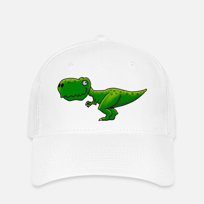 T-Rex - Casquette Flexfit - blanc