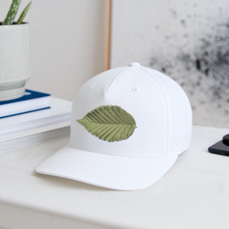 Leaf Structure Olive Green Pattern Flexfit Cap