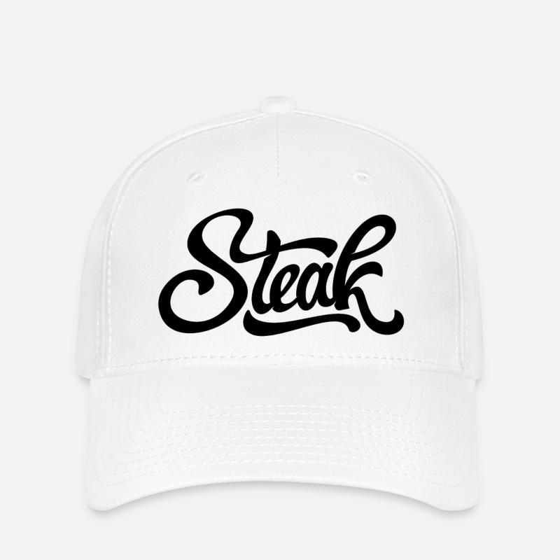 steak, butcher, meat eater - Flexfit Cap - white