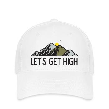 Mountains - Let's Get High - Flexfit Cap - white - Front