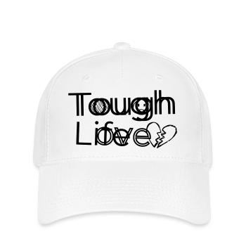 Vie dure / Amour ( Emo ) - Casquette Flexfit - blanc - Devant