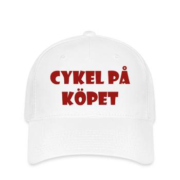 Bicycle in the Bargain – Text Design - Flexfit Cap - white - Front