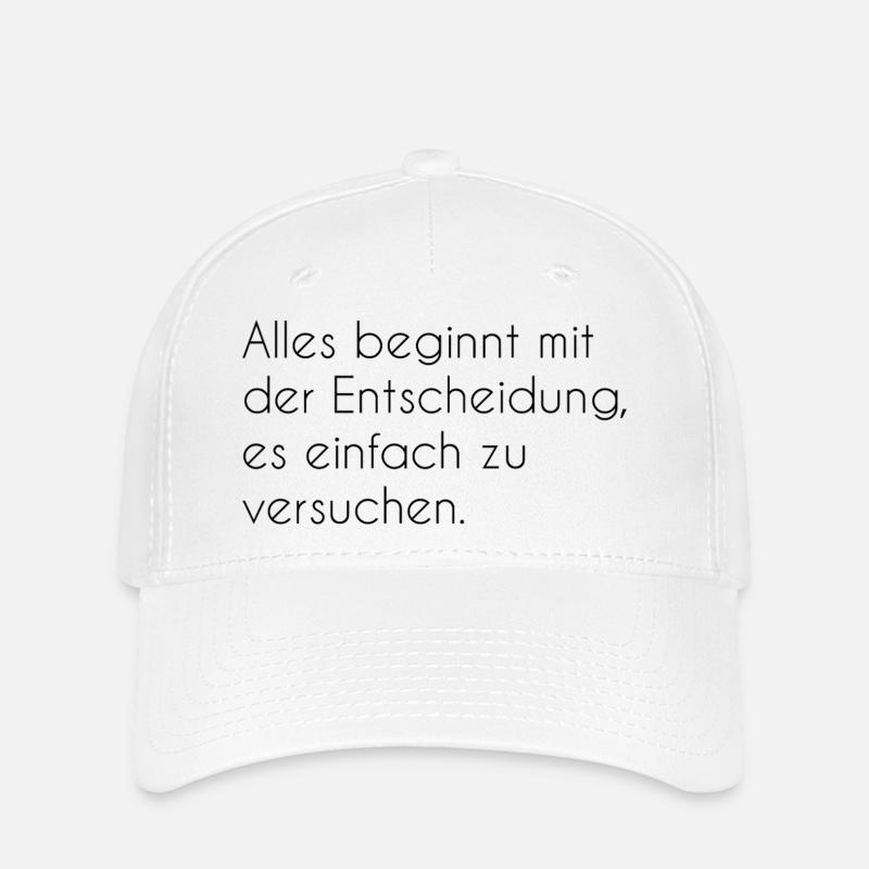 Dicton motivant - Casquette Flexfit - blanc
