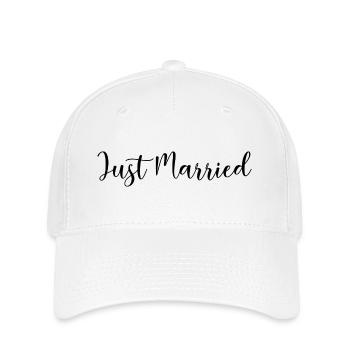 LIEBE. PAAR. ICH HABE GERADE GEHEIRATET. Junggesellinnenabschied. VALENTINSTAG. - Flexfit Cap - Weiß - Vorne