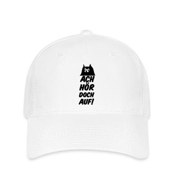 Ach hör doch auf Eule Fun lustig Sprüche Geschenk - Flexfit Cap - Weiß - Vorne