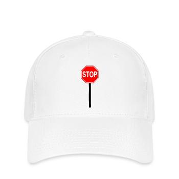 Stop Bouclier - Casquette Flexfit - blanc - Devant