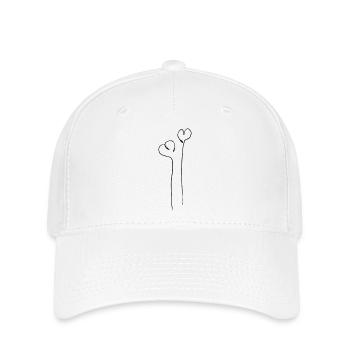 DEUX CŒURS - Casquette Flexfit - blanc - Devant