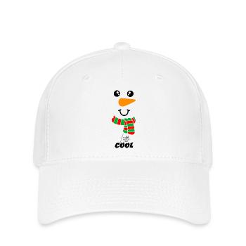 Cool petit bonhomme de neige « Little Cool » junior - Casquette Flexfit - blanc - Devant