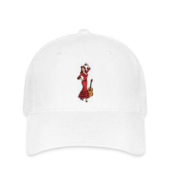 Roter Flamenco-Tänzer - Flexfit Cap - Weiß - Vorne