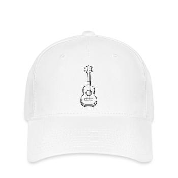 Ukulele Skizze - Flexfit Cap - Weiß - Vorne