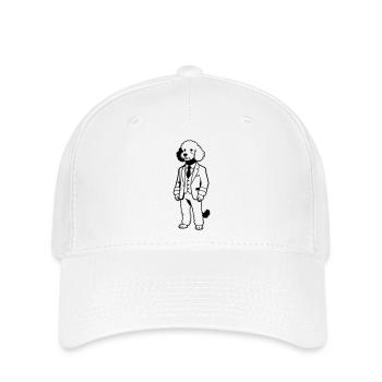 Chien gribouillant en costume - Casquette Flexfit - blanc - Devant