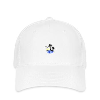 Island Palm Trees Sea - Flexfit Cap - white - Front