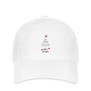 GEBURTSTAG. HAPPY BIRTHDAY. ALLES GUTE ZUM GEBURTSTAG. - Flexfit Cap - Weiß - Vorne