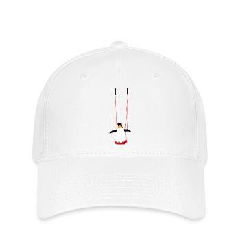 Pinguin auf der Schaukel - Flexfit Cap - Weiß - Vorne