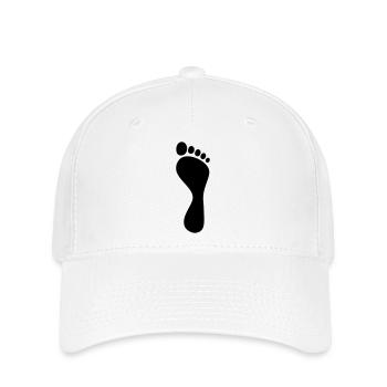 fuss_rechts - Flexfit Cap - Weiß - Vorne