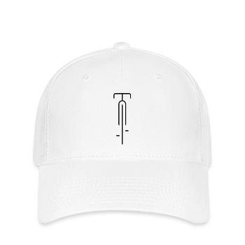 Fixie, vélo, pur minimalisme, vélo - Casquette Flexfit - blanc - Devant