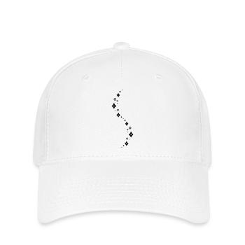 Glitzer Linie - Flexfit Cap - Weiß - Vorne