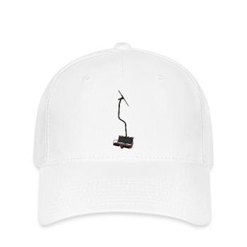 Doppelsessellift - rot schwarz - Flexfit Cap - Weiß - Vorne