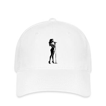 Female Singer Superstar - Idol Design - Flexfit Cap - Weiß - Vorne