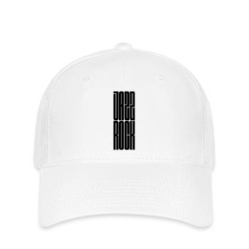Jazz Rock bold typography logo design T-Shirt - Flexfit Cap - white - Front