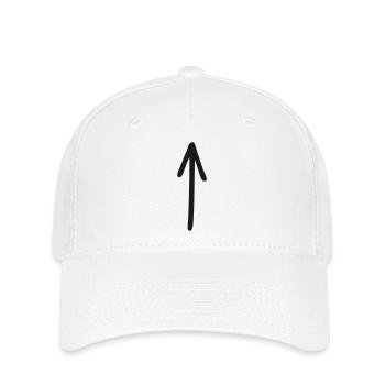 Up arrow - Flexfit Cap - white - Front