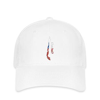 Chile Silhouette Flagge - Flexfit Cap - Weiß - Vorne