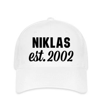 Niklas est 2002 - Flexfit Cap - Weiß - Vorne