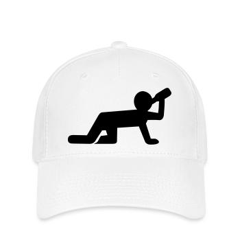 Saufen Alkohol - Flexfit Cap - Weiß - Vorne
