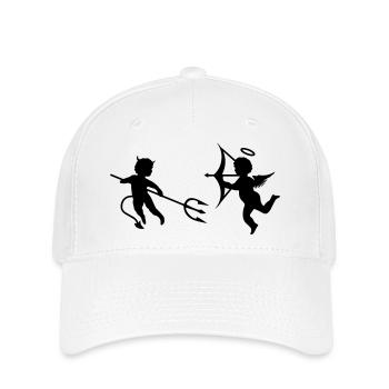 A little devil and a little angel - Flexfit Cap - white - Front