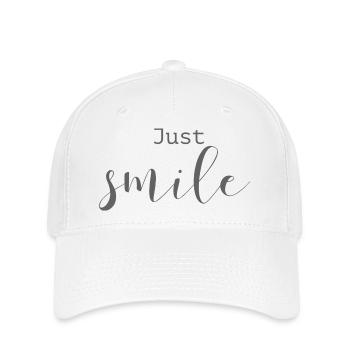 Beaux dictons Positif Il suffit de sourire - Casquette Flexfit - blanc - Devant
