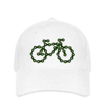 bicyclette - Casquette Flexfit - blanc - Devant