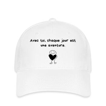 With you every day is an adventure - Flexfit Cap - white - Front