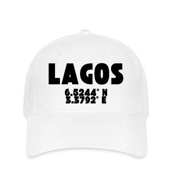 LAGOS - Design with coordinates - Flexfit Cap - white - Front