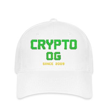 Logo rétro des pionniers de la crypto - Casquette Flexfit - blanc - Devant