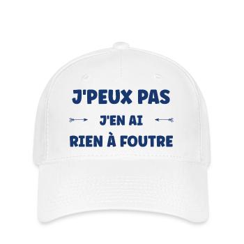 rien à foutre - Casquette Flexfit - blanc - Devant