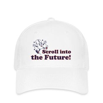 Faites défiler vers le futur ! - Casquette Flexfit - blanc - Devant