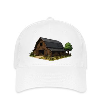 Rustic Barn Illustration - Flexfit Cap - white - Front