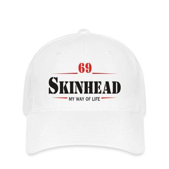 Working Class Skinhead Oi! Antiracist Bootboys My - Flexfit Cap - Weiß - Vorne
