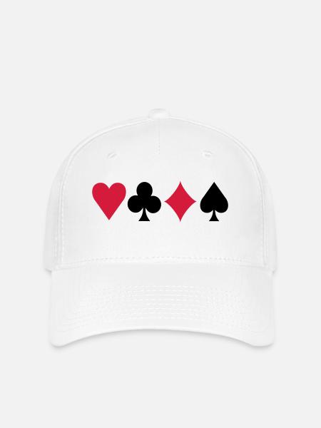 Poker Signs - Flexfit Cap - Weiß