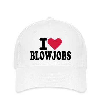 I love blowjobs - Flexfit Cap - Weiß - Vorne