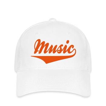 music - Flexfit Cap - Weiß - Vorne