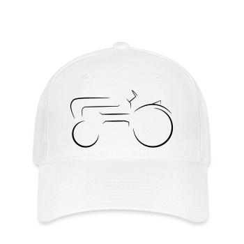 Deutscher Traktor Oldtimer Strichzeichnung  - Flexfit Cap - Weiß - Vorne