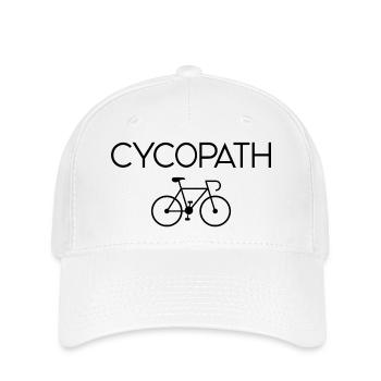 Geschenke für Radfahrer – Cycopath - Flexfit Cap - Weiß - Vorne