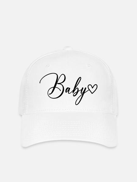 Baby Schrift - Flexfit Cap - Weiß